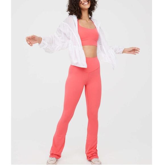 Offline by Aerie Real Me Xtra High Waisted Bootcut Coral Flare Leggings Size S - Picture 1 of 12